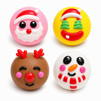 Jouet anti-stress de Noël à presser, 10 cm, Père Noël, Bonhomme de neige, Renne, Arbre, Jouet sensoriel souple pour soulager le stress, Cadeaux pour enfants et adultes