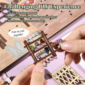 Casetta delle Bambole in Legno Fai da Te, Kit Miniatura 3D, Modellino da Costruire, Giocattolo per Bambini, Casetta delle Bambole, Kit Angolo Lettura, Casa in Miniatura - Product Image 3