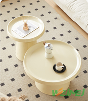 Table basse de luxe personnalisée avec plateau en pierre frittée et base métallique, design moderne antique, hauteur réglable, pour salon et chambre à coucher