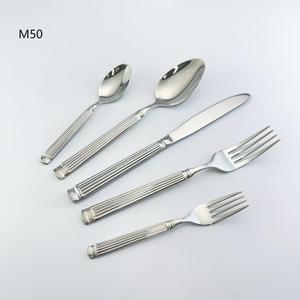 Myd <span class=keywords><strong>New</strong></span> Roman trụ cột Thiết kế Bắc Âu Vàng dao kéo nĩa muỗng dao bạc Thép không gỉ thiết lập dao kéo cho đám cưới - Product Image 2