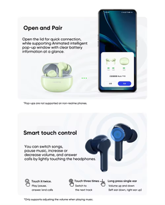<span class=keywords><strong>Realme</strong></span> Buds T110TWSイヤホンブルートゥース5.4IPX5防水スポーツヘッドセットAIENCコールキャンセリングワイヤレスヘッドフォン - Product Image 4