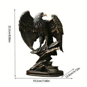 Custom Hars Gieten Handverf Vintage Beeldje Decoraties Antiek Amerikaanse Amerikaanse Zeearend Standbeeld - Product Image 5