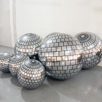Décoration de fête sur mesure, sphères réutilisables, grandes sphères brillantes, ballons gonflables, boule miroir disco