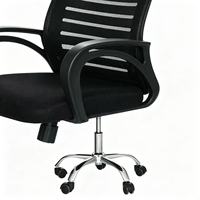 Chaise de bureau professionnelle en maille noire, confortable et fonctionnelle, chaise de direction, chaise d'ordinateur économique, chaise de direction, chaise de jeu
