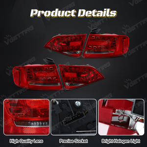 Usine directe voiture accessoire pare-chocs arrière <span class=keywords><strong>LED</strong></span> feu arrière pour <span class=keywords><strong>Audi</strong></span> <span class=keywords><strong>A4</strong></span> <span class=keywords><strong>B8</strong></span> 2008 2009 2010 2011 2012 clignotant feu stop - Product Image 2