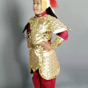 Costume da Generale Antico per Bambini con Armatura Dorata e Set di Elmo, Accessorio per Film, Outfit per Spettacoli Teatrali dei Tre Regni - Product Image 4