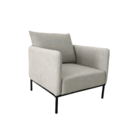 Fauteuil canapé simple minimaliste moderne avec pieds en métal fauteuil d'appoint rembourré pour salon chambre bureau hôtel utilisation