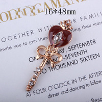 Bijoux DIY Collier Bracelet Boucles D'oreilles Porte-clés Flottant Strass Perle Coeur Arc Lune Magique Bâton Baguette Alliage Charmes Pendentifs