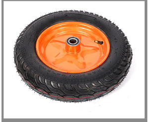 factory supply 8 inch pneumatic rubber wheel tire for hand trolley wheelbarrow material <b>transport</b> cart - Product Image 5