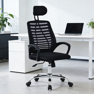 Free Sample Modern Designer Furniture Full Mesh High Back <strong>Swivel</strong> Meeting Visitors <strong>Office</strong> <strong>Chair</strong> With <strong>Wheels</strong> Headrest - Product Image 1