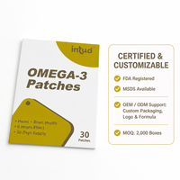 Patchs Oméga-3 30 Patchs Transdermiques Bien-être 3x3cm Patchs Discrets à Porter pour la Vente en Gros