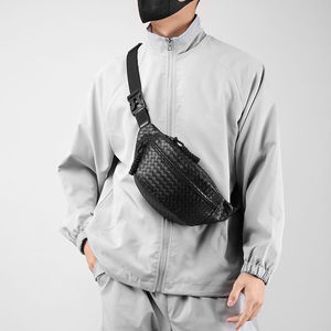 Riñonera Deportiva Unisex Ajustable de Poliéster para Exteriores, Riñonera de Moda de Cuero PU con Cierre de Cremallera Impermeable - Product Image 6