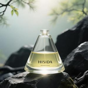 Luxury Unique Design Empty Perfume <b>Glass</b> Bottle Clear 50ml 100ml Vintage Perfume Bottle with Wooden Cap - Product Image 5