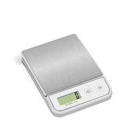 Báscula de Cocina Digital Electrónica Multifunción de Acero Inoxidable, Balanza para Pesar Alimentos de 5 kg de Precisión, Báscula para Cocinar y Hornear con Pantalla LCD