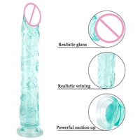 Dildo Anal de PVC Realista de 34 cm (13.39 Pulgadas), Dildo Grande con Ventosa para Masturbación Femenina, Dildo Grande para Mujeres