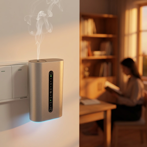 Diffuseur d'arômes électrique mural, diffuseur de parfum de luxe à deux liquides avec lumière nocturne RGB, garantie 1 an pour une utilisation à domicile, à l'hôtel et en intérieur - Product Image 1