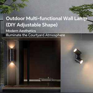 Projecteur mural LED extérieur étanche IP65 pour façade, jardin, maison, profil en aluminium blanc, <span class=keywords><strong>luminaire</strong></span> - Product Image 5