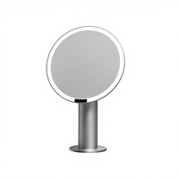 Miroir de Maquillage LED Rond 2025 Nouveau Modèle avec Éclairage d'Appoint pour Coiffeuse de Bureau à Domicile, Rechargeable, Haute Définition, Zhejiang