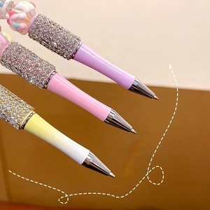 Stylo à bille en silicone avec perles focales en acrylique, motif licorne et poney mignon, pour étudiants - Papeterie de dessin animé adorable - Product Image 4