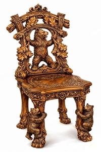 Chaise en bois sculptée à la main de style antique pour hôtel, salon et intérieur de luxe avec motif artisanal - Product Image 2