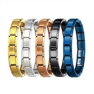Custom Trendy Anti Tarnish Solid 14k 18k Gold Stainless Steel Italian Charm <b>Bracelet</b> <b>for</b> <b>Men</b> Women - Product Image 4