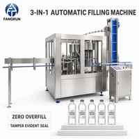 Machine de rinçage, de remplissage et de bouchage automatique pour bouteilles en PET et en verre d'eau potable pure minérale, avec service après-vente