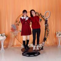 Anneau lumineux manuel de mariage Photomaton 3d Selfie Cabine vidéo Dslr 360 Caméra 360 Photomaton Machine rotative automatique