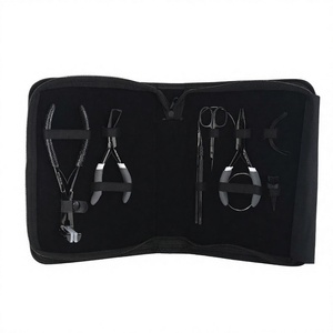 Multi Functional <b>Micro</b> Link Human Hair <b>Extension</b> Pliers Tool Kit Set Tape Press Plier Finger Thread Scissor Needles Commercial - Product Image 1