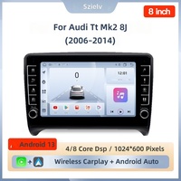 Pour Audi TT MK2 8J 2006-2014, compatible avec la navigation Android 13/15 à grand écran, CarPlay sans fil, Android Auto, écran LCD du tableau de bord