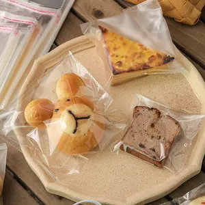 自己粘着性の焼きたてのパン焼き菓子パケットバッグ使い捨てパッケージトーストスライスドーナツパイナップルパケット