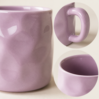 Mug Keramik Buatan Tangan Artisan, Finishing Mengkilap, Logo Custom, Aman untuk Microwave dan Mesin Cuci Piring, Kemasan Kotak Putih, Grosir, Hadiah untuk Kafe