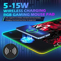 PC ordinateur tapis de souris de jeu Gamer chargeur sans fil tapis de souris de charge sans fil tapis de souris de jeu RGB coussin Surface pour le bureau