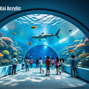 Qiankai Moderne Stijl Aangepast Ontwerp Onderwater Acryl Tunnel Aquaria Bouw Van Mega Oceaan Aquaria - Product Image 1