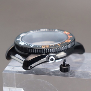 Boîtier de montre noir modifié <span class=keywords><strong>Seiko</strong></span> SPB185/SPB187J1 <span class=keywords><strong>Mod</strong></span> SKX pièces Fit NH35 NH36 mouvement 28.5mm cadran verre saphir - Product Image 5