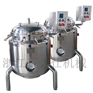 industrial bolted fixed roof kitchen steel seafood cooking pressure kettle, bone soup maker