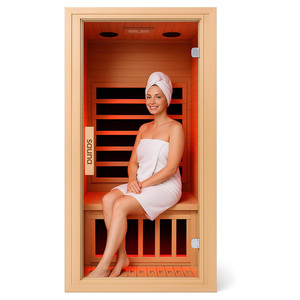 غرف ساونا خشبية بالأشعة تحت الحمراء البعيدة لشخص واحد مصنوعة من خشب الأرز الأحمر والتنوب بسعر المصنع للاستخدام المنزلي - Product Image 1