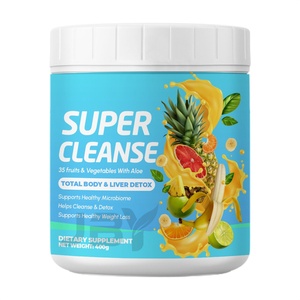 JBY OEM Super Cleanse <span class=keywords><strong>Total</strong></span> Body Liver Detox Compléments Alimentaires à Base de Plantes pour Adultes 35 Fruits Légumes Aloe pour la Gestion de l'<span class=keywords><strong>Énergie</strong></span> et la Santé du Foie - Product Image 1