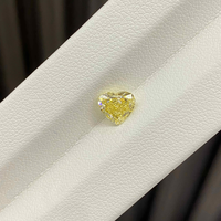 Diamant jaune fantaisie taille cœur cultivé en laboratoire, or jaune 18 carats, bijoux fins personnalisés, pierre précieuse unisexe pour bague