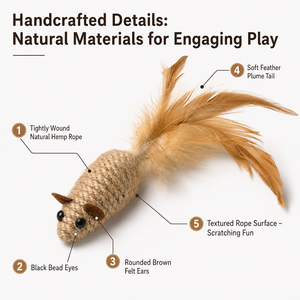 Juguetes <span class=keywords><strong>para</strong></span> <span class=keywords><strong>Gatos</strong></span>: Varita de Sisal con Ratón, Campanas y Bola de Yute Puro – Set Interactivo <span class=keywords><strong>para</strong></span> Gatitos de Interior, Juguete de Caza y Masticación - Product Image 2