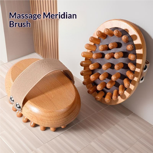 En stock: Peine masajeador de madera, herramientas de masaje corporal para spa, cepillo masajeador anticelulítico de mano - Product Image 1