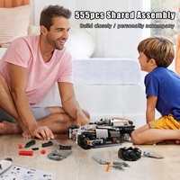 MOULD KING-bloques de construcción de coche técnico para niños, 15052, 555 piezas, MOC, bloques de construcción, Control remoto, motorizado, camión Storm del desierto, modelo de Juguetes