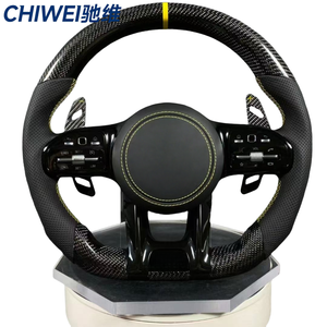 Volant sport en cuir et fibre de carbone personnalisé pour Mercedes Benz pour les classes C/<span class=keywords><strong>E</strong></span>/S/G W204/W205/W222 & G500/G55/G63/S500 - Product Image 5