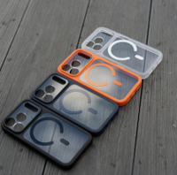 Étui antichoc en TPU coloré avec dos transparent et chargement magnétique, avec bouton intelligent indépendant pour appareil photo, pour iPhone 17 Pro Max