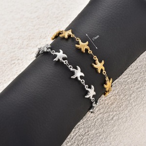 Bracelets en acier inoxydable plaqué or et argent, chaînes de cheville en forme d'étoile de mer, bijoux de plage pour femmes, idéaux pour les vacances d'été - Product Image 5