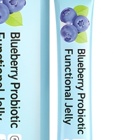 Complément alimentaire en bâtonnets de gelée probiotique à la saveur de myrtille, marque privée, personnalisé, pour adultes
