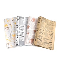 Papier d'emballage imprimé avec logo pour boucher, qualité alimentaire, résistant à la graisse, pour hamburgers, viandes de charcuterie, papier sandwich enduit de PE