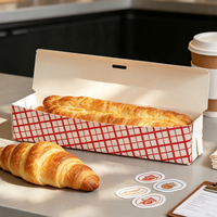 Boîte à hot-dogs pliante pour stade, vente en gros, robuste, étanche, contenants alimentaires jetables, prix direct usine Chine