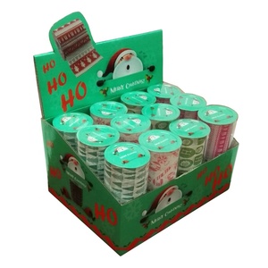 Kit cadeau noël en tissu damassé, 4 paquets de mouchoirs de toilette - Product Image 6