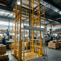 Équipement de levage d'entrepôt personnalisé, plateforme élévatrice hydraulique pour marchandises, commande électrique à distance, multi-tension, acier