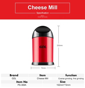 Râpe à fromage manuelle multifonctionnelle en plastique, zester, râpeuse pour <span class=keywords><strong>parmesan</strong></span> et râpage de chocolats rotatifs - Product Image 2